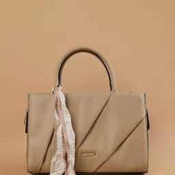 CODE by Lifestyle Women Solid Structured Handheld Bag with Scarf-0