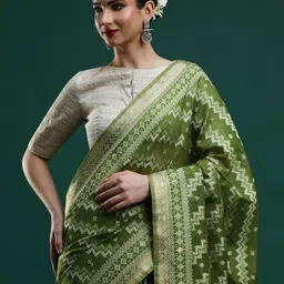 Mitera Women Woven Design Chanderi Saree-picture-25
