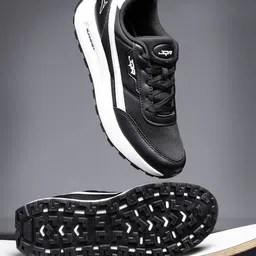 JQR Men Mesh Running Lace-Ups Air Cooled Memory Foam Non-Marking Shoes-image-2