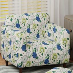 Lukzer Multicoloured Printed Polyester 1 Piece Sofa Cover With Arms-image-49