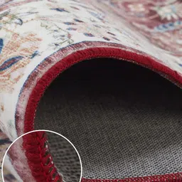 OBSESSIONS Beige & Red Printed Anti-Static Floor Runner image 5