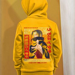 LONDON STREETS Unisex Kids Yellow Anime Printed Hooded Sweatshirt-image-101