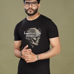 INKMAN Men Bio Finish Graphic Printed Round Neck Cotton T-shirt-image-12