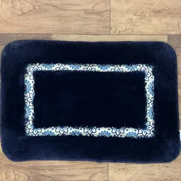 GBL COLLECTION Navy Blue Cotton Water Resistant Floor Mat-image-50