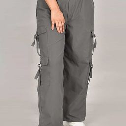 BuaGi Collection Women Solid Mid-Rise Regular Fit Cargos Trousers-image-71