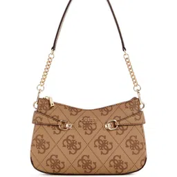 GUESS Printed PU Structured Shoulder Bag with Quilted-image-37