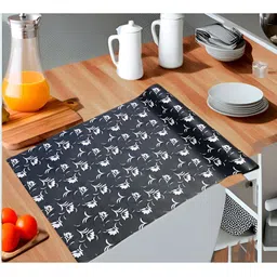 Aura Black & White Printed Water Resistant Anti-Slip Shelf Liner Organiser-image-94