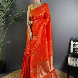LeeliPeeri Designer Woven Design Zari Saree-image-13