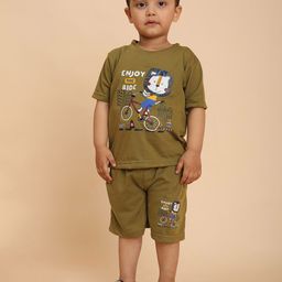Cutiekins Boys Graphic Printed T-shirt With Shorts-image-57