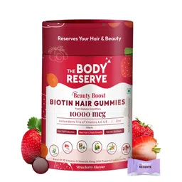 The Body Reserve Biotin Hair Gummies- 30 Gummies- Strawberry Flavor-1