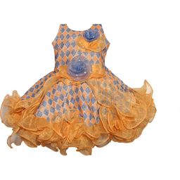 kids fashion hub Ethnic Motifs Print Georgette Maxi Dress-image-87