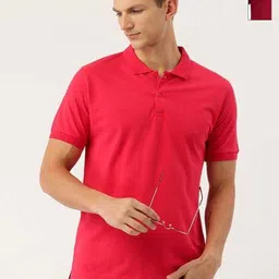 Organic Chics Men Pack of 2 Dri-FIT Solid Polo Collar Slim Fit T-shirts-image-76
