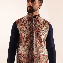 SOJANYA Paisley Printed Nehru Jackets-33
