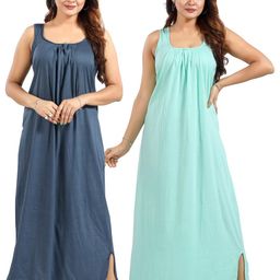 Inner Beats Pack Of 2 Cotton Blend Nightdress-picture-27