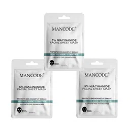 MANCODE Set Of 3 5% Niacinamide Facial Sheet Mask-6