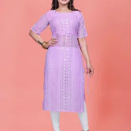 PARROT CREATION Ethnic Motifs Embroidered Sequin Work Straight Kurta-picture-17