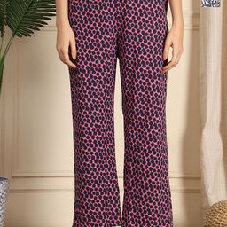TAG 7 Pack Of 2 Printed Cotton Mid-Rise Lounge Pants-image-95