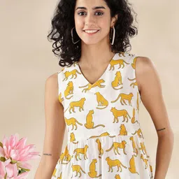 Anouk Animal Print Cotton Peplum Top-image-27