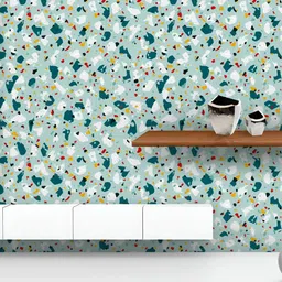 ArtzFolio Printed UV-Resistant Anti-Bacterial Abstract Terrazzo Peel & Stick Wallpaper-image-49