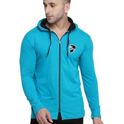 Blisstone Men Self Design Hooded Neck Slim Fit Cotton T-shirt-image-99