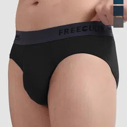 FREECULTR Men Pack Of 4 Mid-Rise Breathability Basic Briefs FCP-XT-B-MB-PB-POB-SG-S-image-23