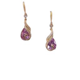 CIKIT Artificial Stones Studded Teardrop Shaped Drop Earrings-image-12