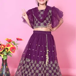 satyamfab Girls Embroidered Thread Work Ready to Wear Lehenga & Blouse With Dupatta-picture-20