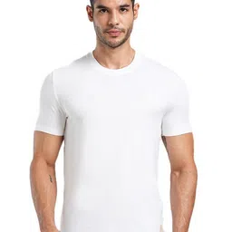 TEGO Men Moisture Wicking Solid Round Neck Bamboo Slim Fit T-shirt-image-4