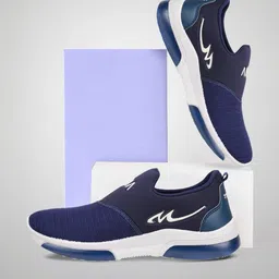 Free Kicks Men Navy Blue Mesh Marking Running Sports Shoes-picture-30