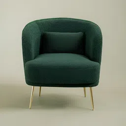 nestroots Green & Gold-Toned Velvet Accent Lounge Chair-image-88