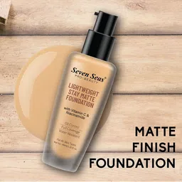 Seven Seas Full Coverage Stay Matte Foundation With Vitamin C - 40ml - Nude 01 image 3
