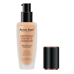 Seven Seas Full Coverage Stay Matte Foundation With Vitamin C - 40ml - Skin 02 image 2
