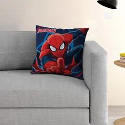 Marvel Kids Blue & Red Spiderman Printed Filled Square Cushion With Cover-4