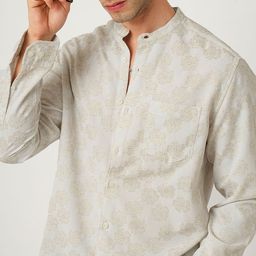 VASTRADO Men Classic Slim Fit Floral Opaque Casual Shirt-image-57