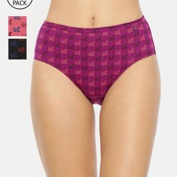 Van Heusen Women Pack of 3 Assorted Antibacterial Printed Briefs 11102-45