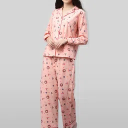PRETTY LOVING THING Women Pink & Blue Printed Night suit-image-19