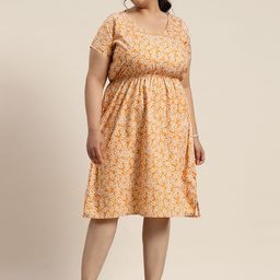 Sztori Plus Size Floral Print A-Line Dress-picture-36