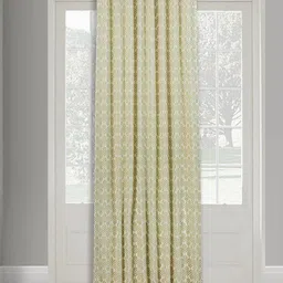 Fabindia Beige & Green Geometric Door Curtain-image-50