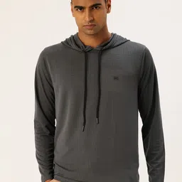 FIFTY TWO Self Checked Hooded Dri-Fit Training T-shirt-image-98