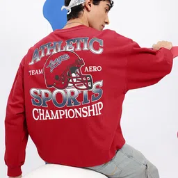 Aeropostale Typography & Graphic Printed Drop-Shoulder Sleeves Sweatshirt-picture-30