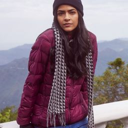 Crimsoune Club Women Burgundy Solid Nylon Puffer Jacket-picture-7