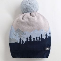 Cherry Crumble Girls Navy Blue & Grey Self Design Beanie-15