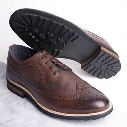 LOUIS STITCH Men Egyptian Crust Leather Lace-Up Brogues-image-84