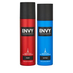 Envy Men Set of 2 Perfume Deodorant Sprays - Fiery 115g & Nitro 99g-56
