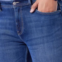 Big Hello - The Plus Life Men Plus Size Straight Fit Low Distress Light Fade Jeans image 2