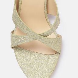 CORSICA Cross-Straps Party Block Heels with Glittery Effect image 2