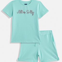 Allen Solly Junior Girls Cotton Printed T-shirt with Shorts-image-64