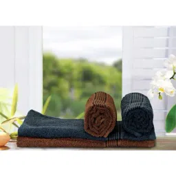 Bianca D'ross Navy & Brown 380 GSM Hand Towels - Set of 4-89