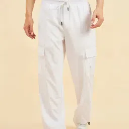 Sweet Dreams White Regular Fit Cargo Joggers-image-43