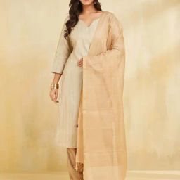 Fabindia Beige Regular Fit Woven Dupatta-picture-33
